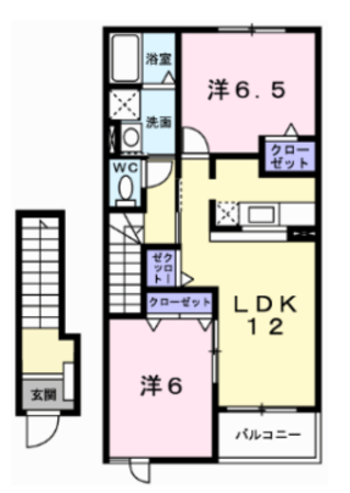 ハーモニーAの物件間取画像